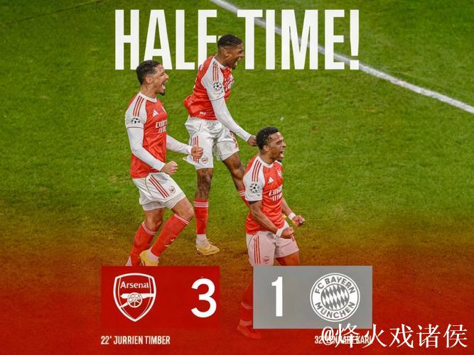 阿森纳3-1击败拜仁欧冠比赛视频：廷伯、马杜埃凯进球精彩瞬间